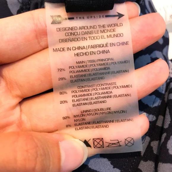 The Upside Purple Leopard Graphic Logo Athletic Athleisure Supportive Sports Bra - Picture 8 of 8